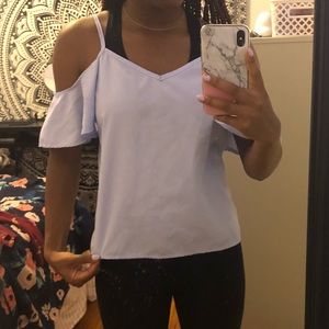Romwe Blue Striped Shirt